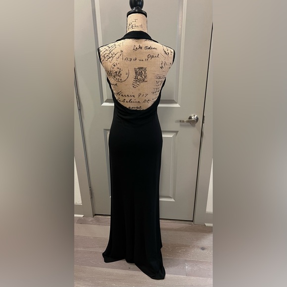 ABS long black dress large - Picture 2 of 2